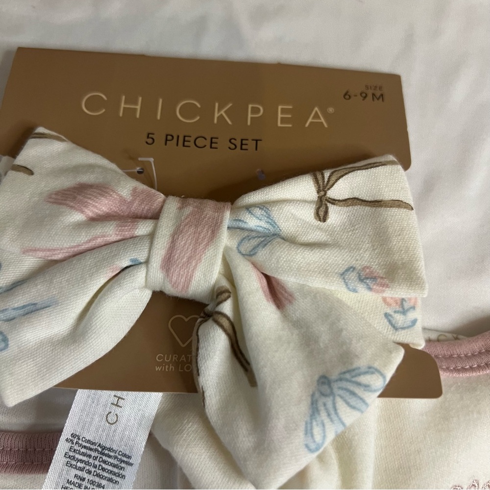 Chick Pea Pink and Cream Pajama Set for Kids - Picture 5 of 5